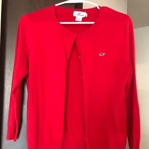 Vineyard Vines Red Casey Cardigan